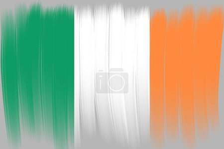 ireland flag template design, brush stroke flag of ireland