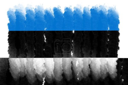 Nationalflagge von Estland Design-Vorlage Hintergrund, Estland Flagge Pinselstrich Flagge