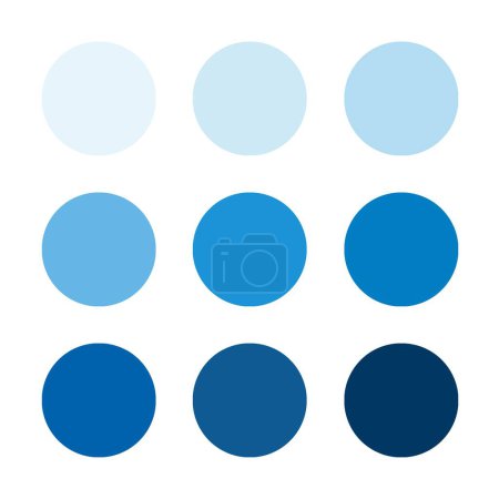 conjunto azul de fondo de bandera de paleta de colores