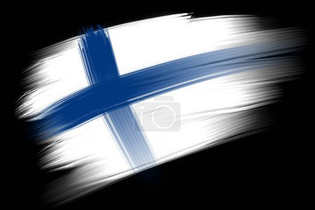 Pinsel Flagge Finnland Hintergrund, Pinsel Aquarell Flagge Design-Vorlage Element 