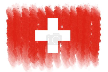 Schweizer Flagge Pinselstrich Vorlage Element