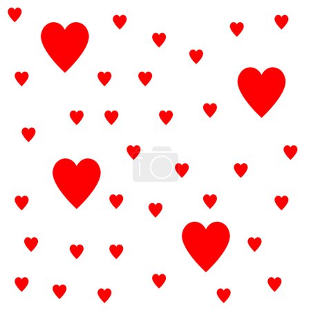 Téléchargez les illustrations : Rouge amour coeur fond conception vecteur eps fichier - en licence libre de droit