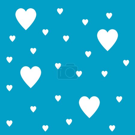 Téléchargez les illustrations : Bleu amour coeur fond conception vecteur eps fichier - en licence libre de droit