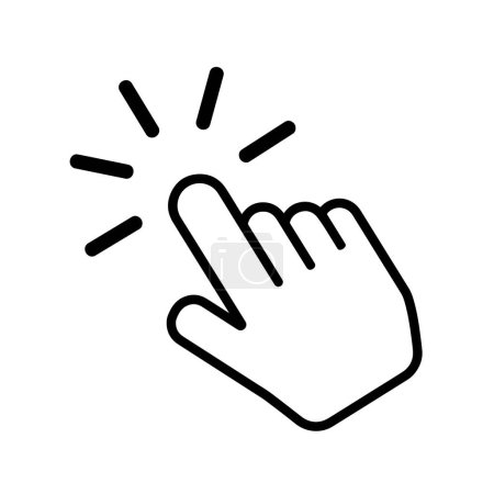 Ilustración de Ilustración dedo mano cursor icono para hacer clic en el símbolo - Imagen libre de derechos