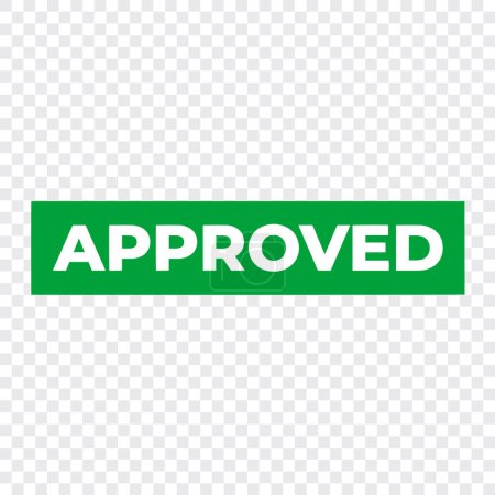 Illustration for Approved stamp green design with check mark icon transparent template vector design file format eps - Royalty Free Image