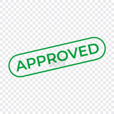 diseño verde sello aprobado con icono de marca de verificación plantilla transparente diseño vectorial formato de archivo eps