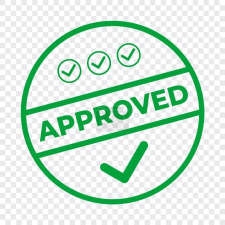 approved stamp green design with check mark icon transparent template vector design file format eps