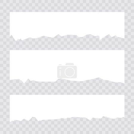 Téléchargez les illustrations : Set design papier découpé buttom template collection de feuilles de papier déchiré png élément de fichier - en licence libre de droit