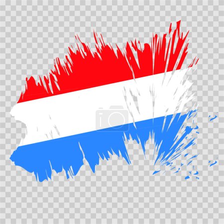 Ilustración de Brush flag luxembourg vector transparent background file format eps, luxembourg flag brush stroke watercolour design template element, national flag of luxembourg - Imagen libre de derechos