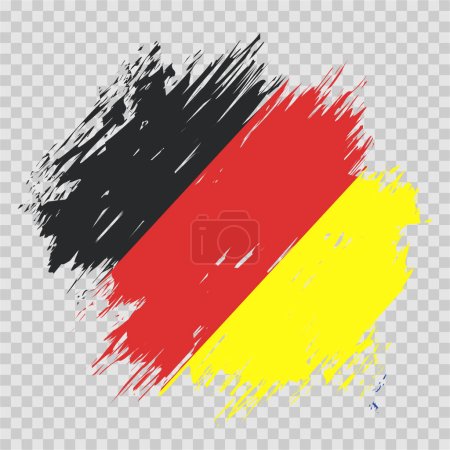 Pinselfahne Deutschland Vektor transparenter Hintergrund Dateiformat eps, deutsche Flagge Pinselstrich Aquarell Design Template Element, nationale Flagge von Deutschland