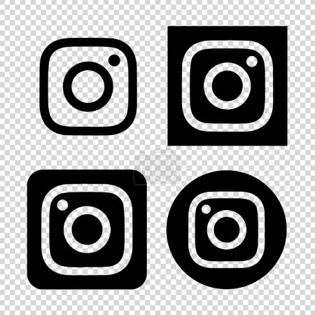 Téléchargez les illustrations : Instagram logo set design vecteur - en licence libre de droit