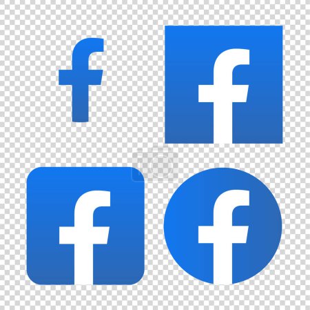 Téléchargez les illustrations : Facebook logo set design vecteur - en licence libre de droit
