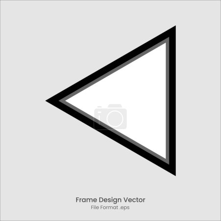 Illustration for Black triangle frame vector design eps file - Royalty Free Image