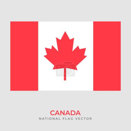 Illustration for National flag of Canada vector template - Royalty Free Image