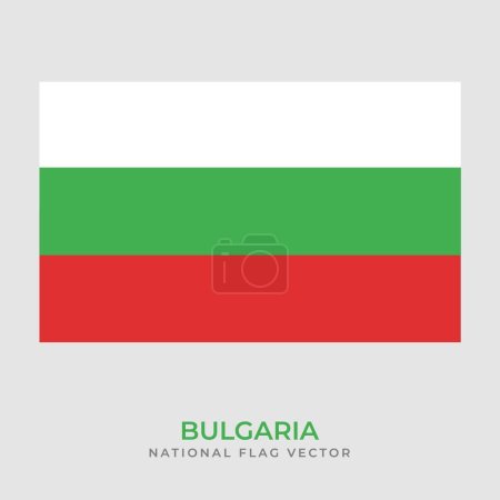Illustration for National flag of bulgaria vector template - Royalty Free Image