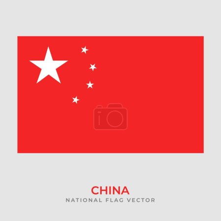 Ilustración de Bandera nacional de China vector plantilla - Imagen libre de derechos