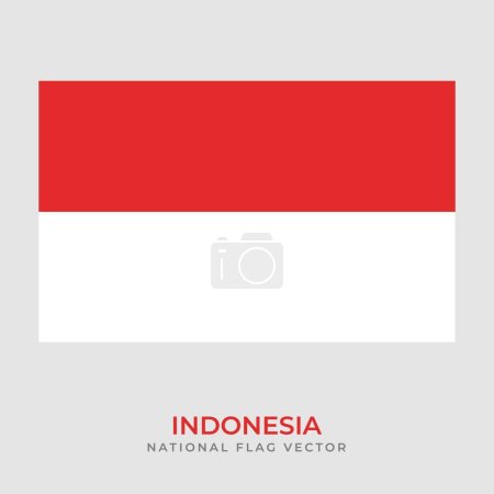Téléchargez les illustrations : Drapeau national de l'Indonésie format de fichier vectoriel eps - en licence libre de droit