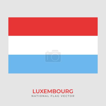 Ilustración de Bandera Nacional de Luxemburgo vector plantilla - Imagen libre de derechos