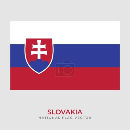 Illustration for National flag of Slovakia vector template - Royalty Free Image