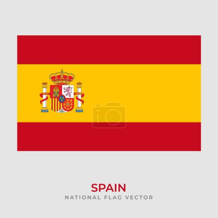 Ilustración de Bandera nacional de España plantilla vectorial - Imagen libre de derechos