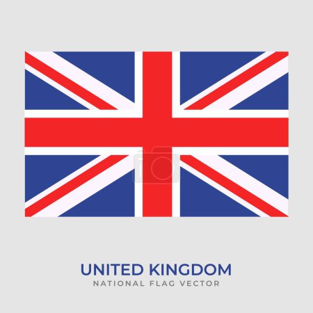Illustration for National flag of united kingdom vector template - Royalty Free Image