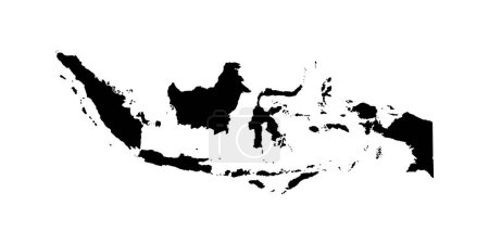 Téléchargez les illustrations : Indonesia carte vecteur transparent fond - en licence libre de droit