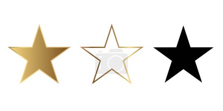 Illustration for 3d golden star symbol - Royalty Free Image