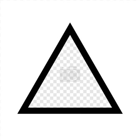 Téléchargez les illustrations : Triangle ligne cadre noir transparent vecteur design - en licence libre de droit