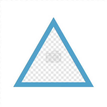 Téléchargez les illustrations : Triangle ligne cadre bleu transparent vecteur design - en licence libre de droit