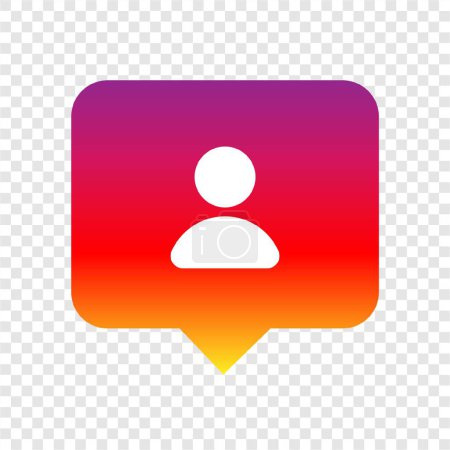 Illustration for Instagram symbol Profile photo instagram icon button - Royalty Free Image