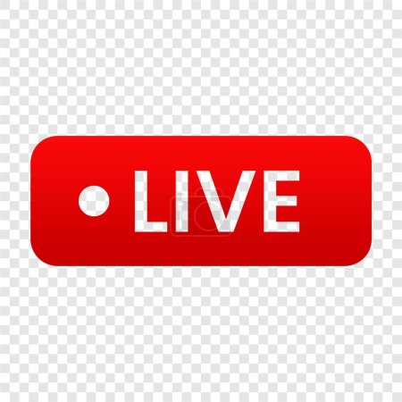 Illustration for Live streaming icon element vector, YouTube live symbol template - Royalty Free Image