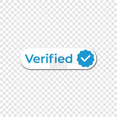Illustration for Blue verified symbol element, Twitter verified design template vector - Royalty Free Image