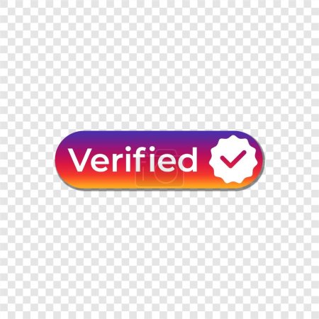 Illustration for Gradient verified symbol element, Instagram verified design template vector - Royalty Free Image