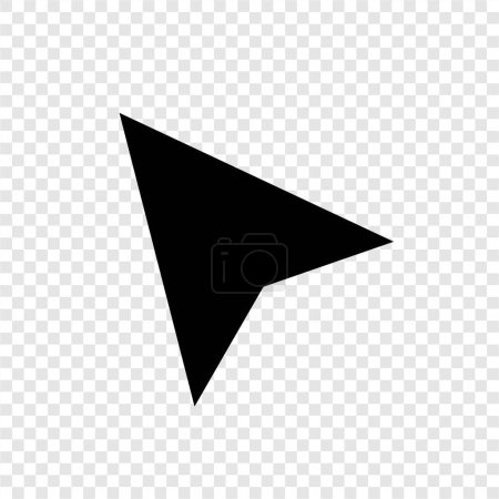 Illustration for Click cursor icon transparent background, click symbol icon template design - Royalty Free Image