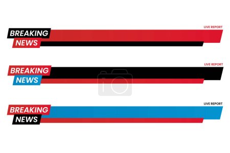 lower third for breaking news design label transparant design blue red eps set design, text box design template red blue for breaking news tittle 