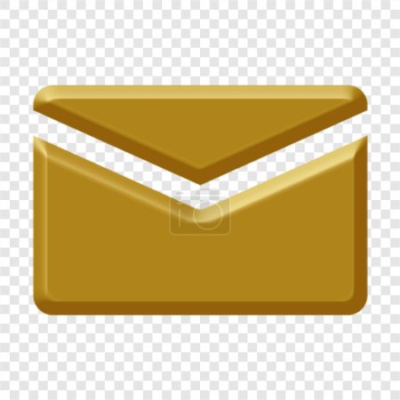 Téléchargez les illustrations : Email icône vecteur 3d rendu, mail symbole modèle de conception - en licence libre de droit