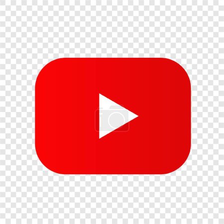 Illustration for YouTube logo symbol red vector file format eps - Royalty Free Image