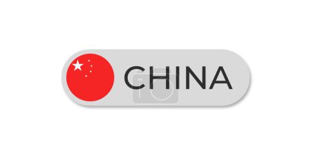 Ilustración de Bandera de China con el formato de archivo de fondo transparente de texto eps, ilustración de plantilla de letras de texto de china para el diseño de títulos, país de China con bandera de círculo - Imagen libre de derechos