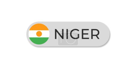 Ilustración de Bandera de Níger con formato de archivo de fondo transparente de texto eps, ilustración de plantilla de letras de texto niger para el diseño de títulos, elemento de bandera de círculo niger - Imagen libre de derechos