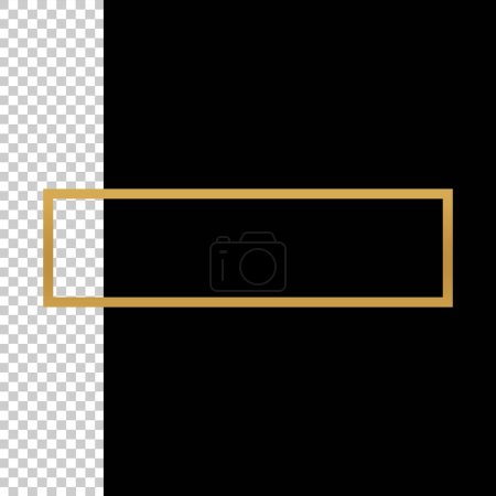 Illustration for Tittle frame Luxury golden lower third black gold design template vector, lower third transparent gold - Royalty Free Image