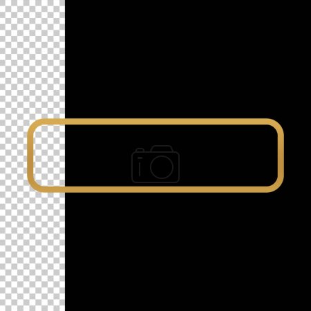 Illustration for Tittle frame Luxury golden lower third black gold design template vector, lower third transparent gold - Royalty Free Image