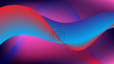 Photo for Stylish soft blue curve lines abstract background design, Abstract background with blue dynamic line wave design. - Royalty Free Image
