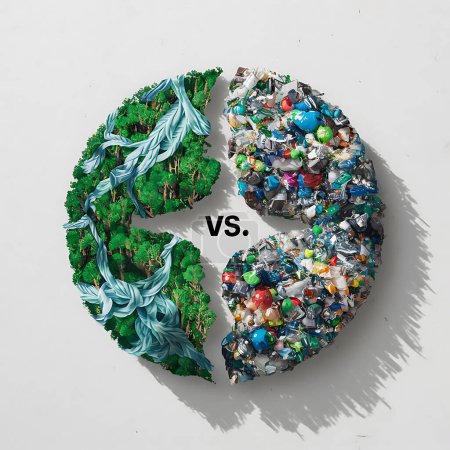 Digitale Kunst mit grünem Globus-Planeten zum Tag der Erde am 22. April