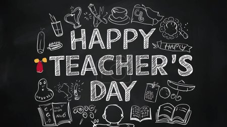 ¡Feliz día del maestro! Día Mundial del Maestro Tarjeta de felicitación Antecedentes Póster Banner World Teacher 's Day concept.