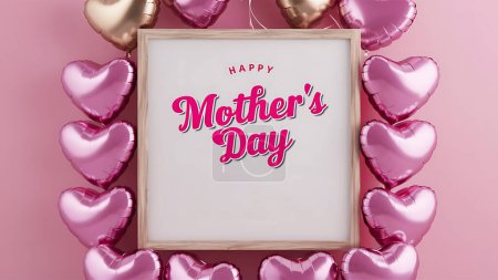 Happy Mother's Day greeting card design. Mother's Day typography design with an elegant background for mommy celebration card Illustration.