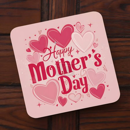 Happy Mother's Day greeting card design. Mother's Day typography design with an elegant background for mommy celebration card Illustration.