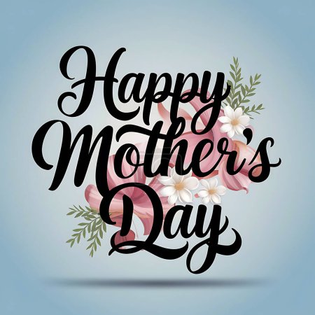 Happy Mother 's Day Grußkarte Design. Muttertag Typografie-Design mit elegantem Hintergrund für Mamas Festkarte Illustration.