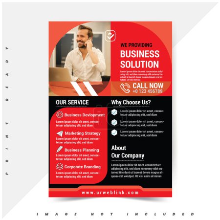 Photo for Corporate Business Flyer Design Template for your business. Easy to Customize every File. - Royalty Free Image