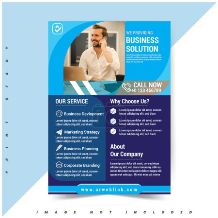 Photo for Corporate Business Flyer Design Template for your business. Easy to Customize every File. - Royalty Free Image