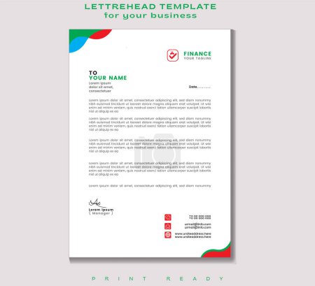 Photo for Modern business letterhead template - Royalty Free Image